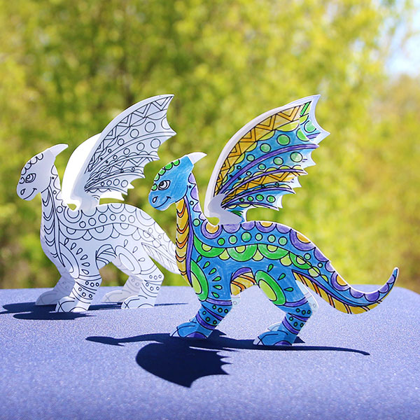 Cut & Color Dragon [SVG] 1
