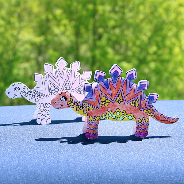 Cut & Color Stegosaurus  [SVG] 1