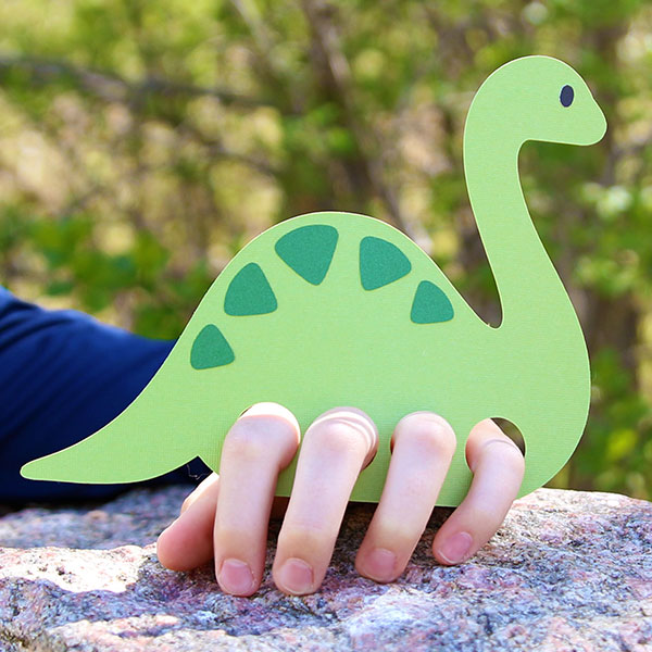 Brontosaurus Finger Puppet [SVG] 1