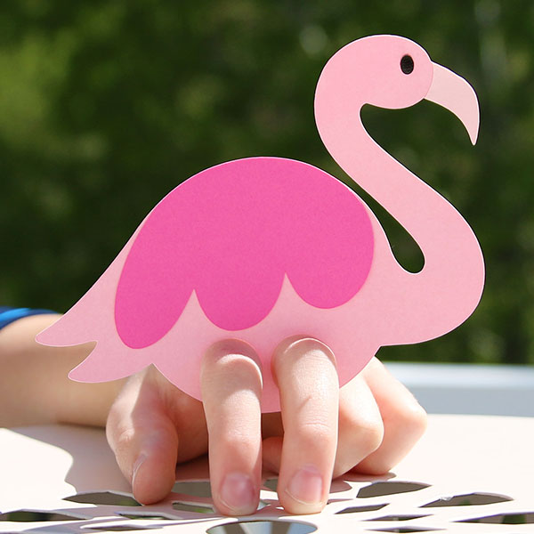 Flamingo Finger Puppet [SVG] 1