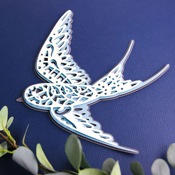 Layered Papercut Swallow [SVG] 1