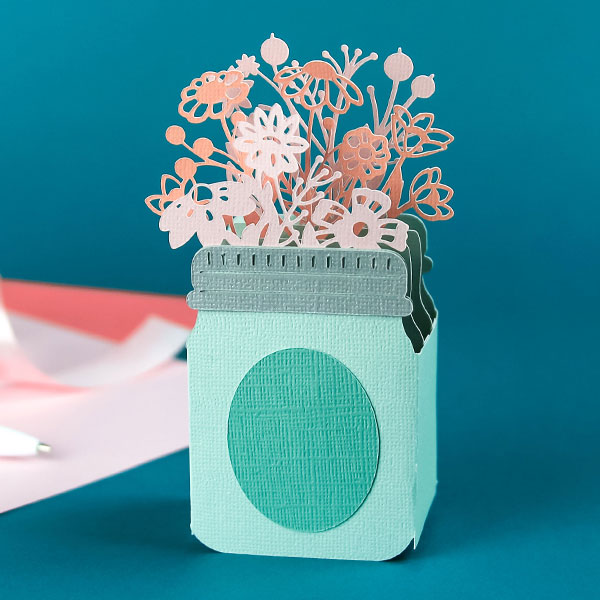 3D Flower Jar Card [SVG]