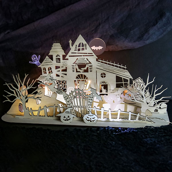 Haunted House Scene (Laser Cutting) 1