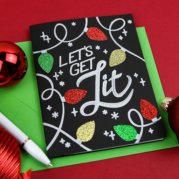 Let's Get Lit Holiday Card 1