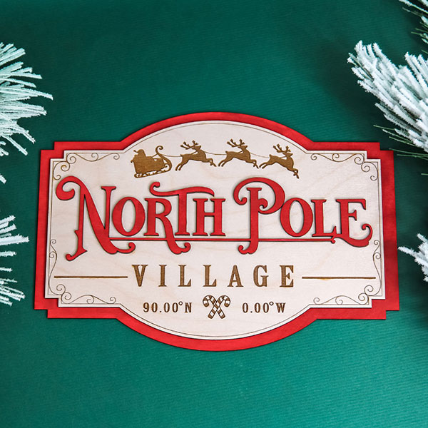North Pole Sign (Laser Cutting) 1