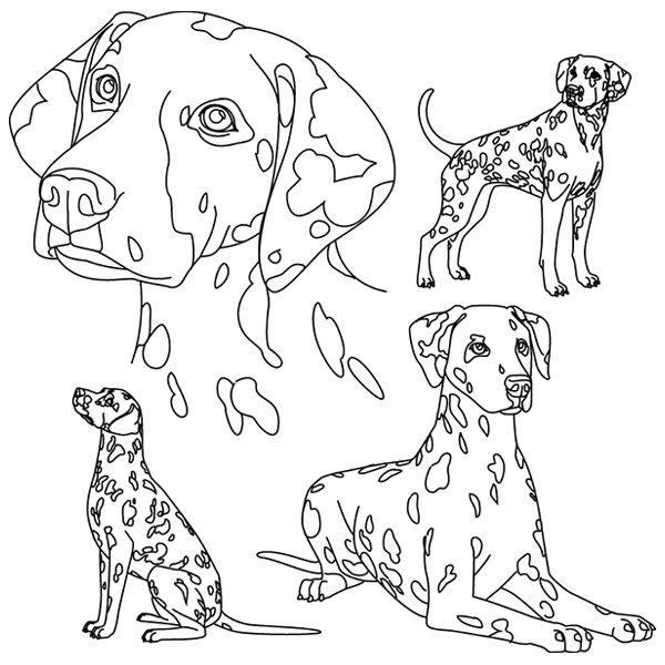 Dalmatian Sketch [SVG, DXF]