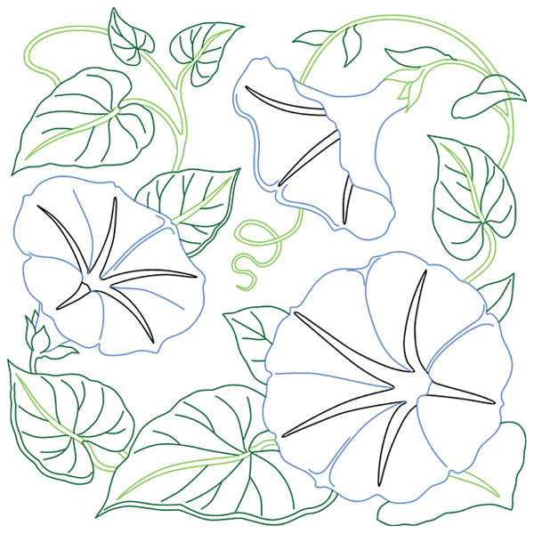Morning Glory Sketch [SVG, DXF]