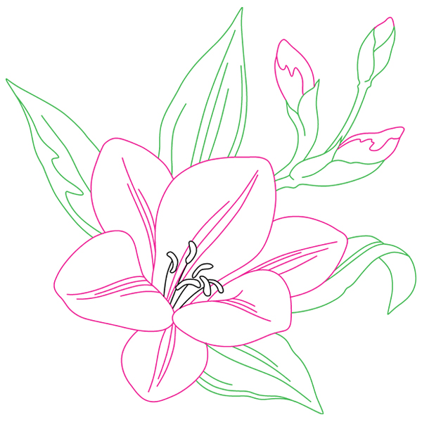 Freesia Beauty [SVG, DXF]