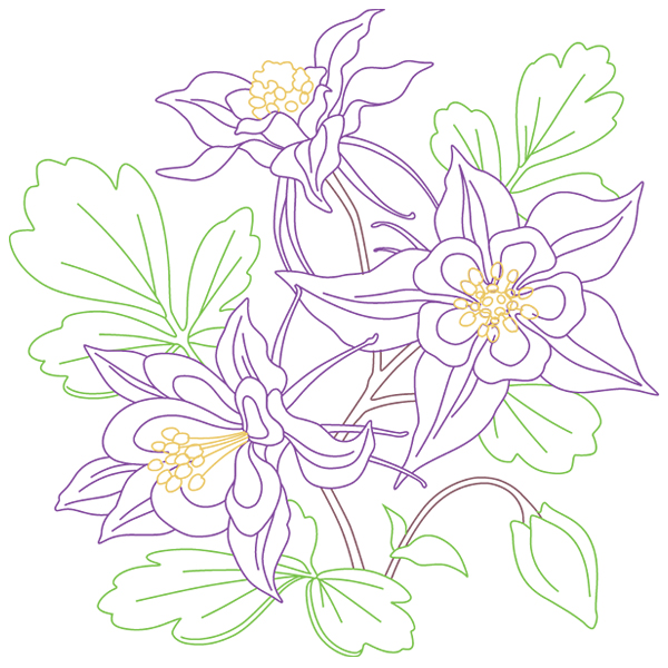 Columbine Sketch [SVG, DXF]
