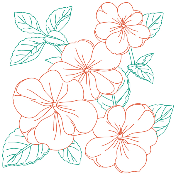 Impatiens Sketch [SVG, DXF]