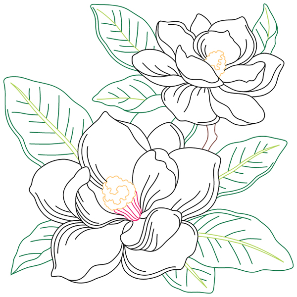 Magnolia Sketch [SVG, DXF]