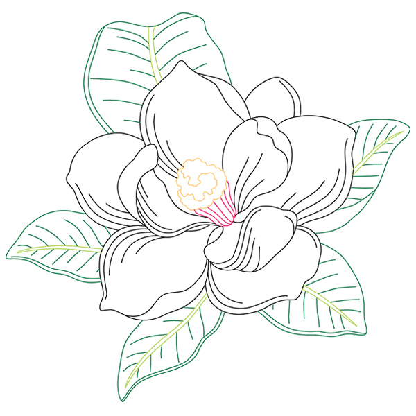 Magnolia Beauty [SVG, DXF]