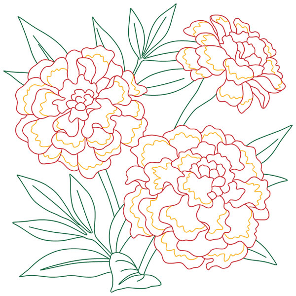 Marigold Sketch [SVG, DXF]