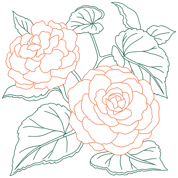 Begonia Sketch [SVG, DXF]