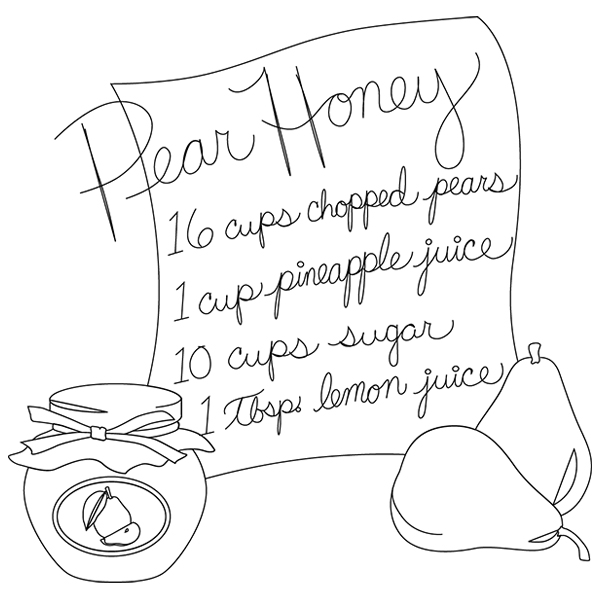 Pear Honey Recipe [SVG, DXF]