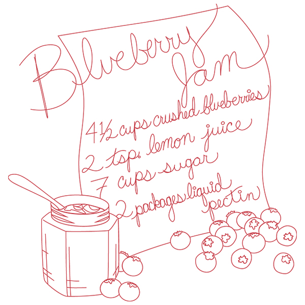 Blueberry Jam Recipe [SVG, DXF]