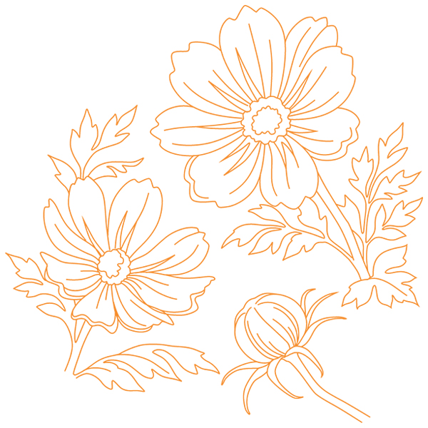Cosmos Botanical [SVG, DXF]