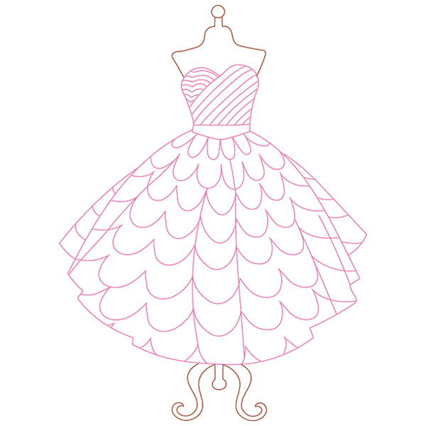 Fairytale Dress [SVG, DXF]