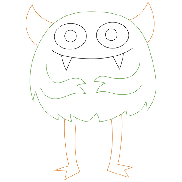 Monster with Long Legs [SVG, DXF]