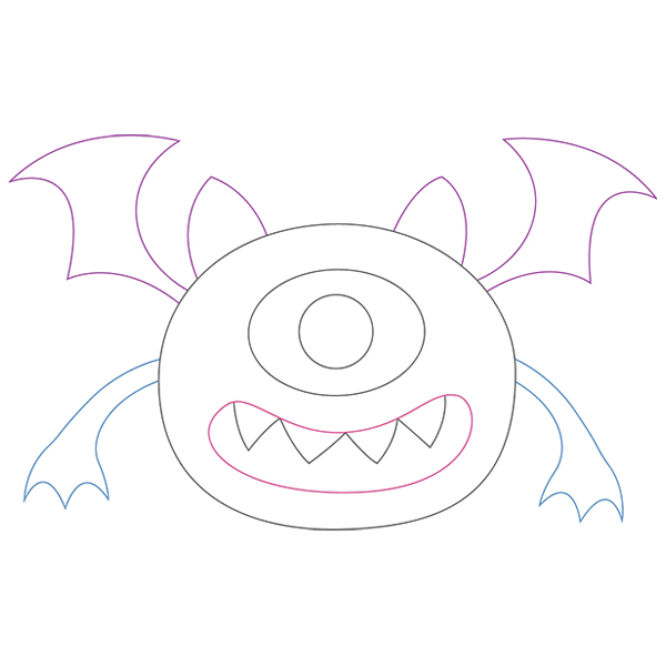 Monster with Battitude [SVG, DXF]