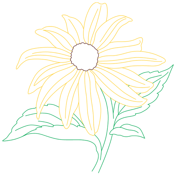 Black-eyed Susan Beauty [SVG, DXF]