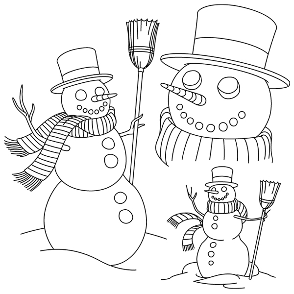 Snowman Sketch [SVG, DXF]