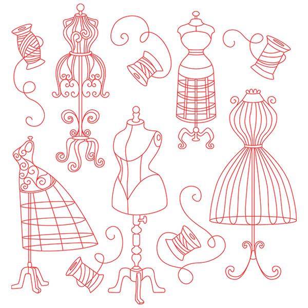 Dress Form Medley [SVG, DXF]