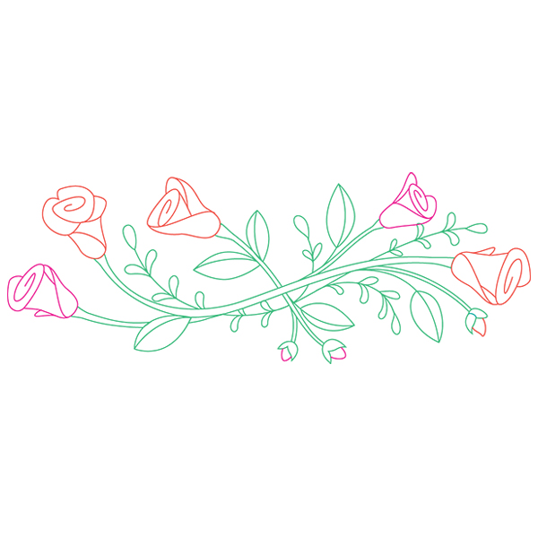 Blooming February Border [SVG, DXF]