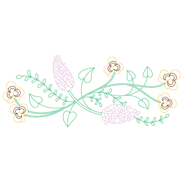 Blooming May Border [SVG, DXF]