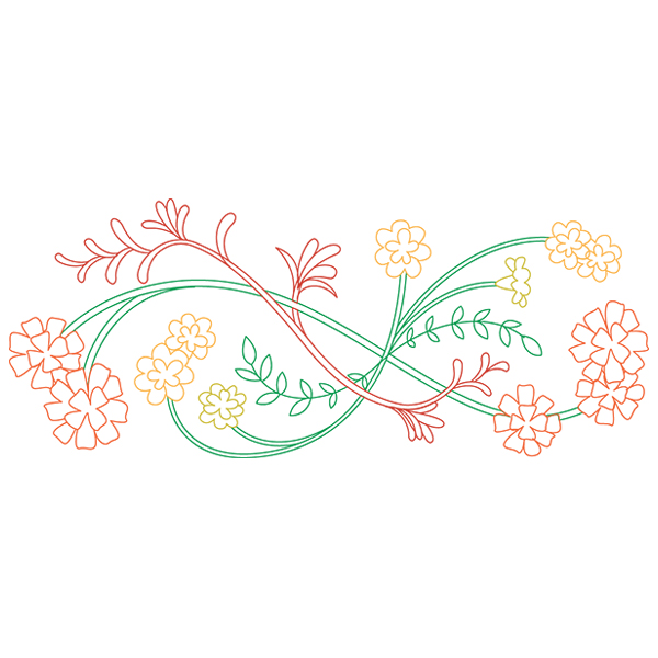 Blooming October Border [SVG, DXF]