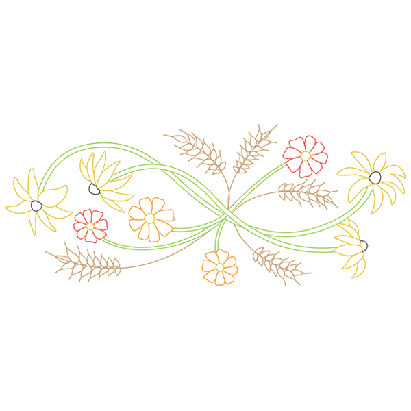 Blooming November Border [SVG, DXF]