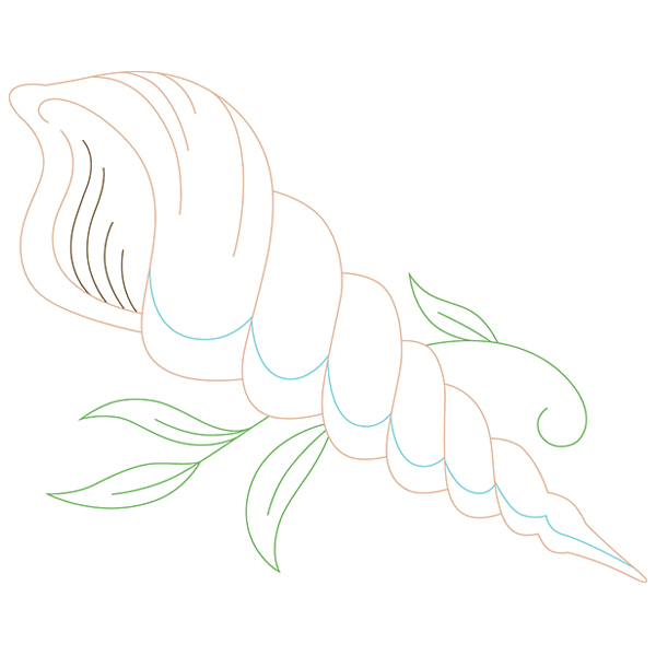 Seashell - Auger [SVG, DXF]
