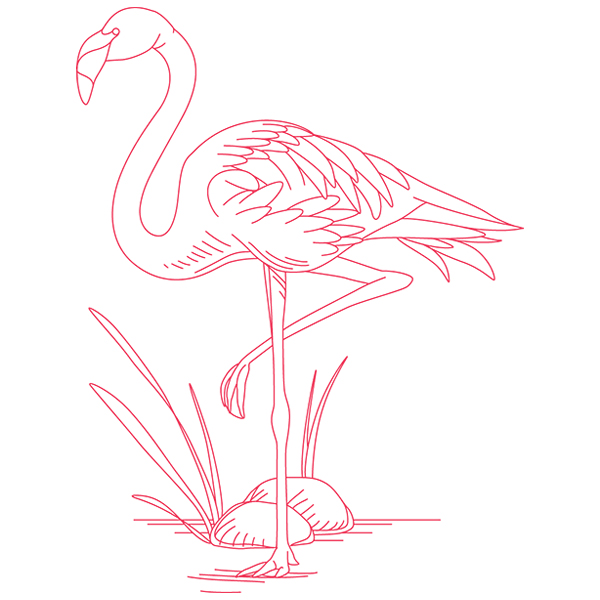 Fun Flamingo Flair [SVG, DXF]