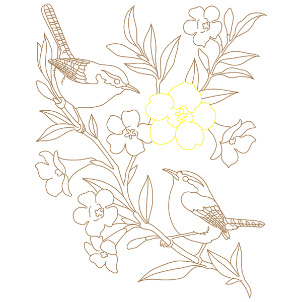 Jessamine and Wrens [SVG, DXF]