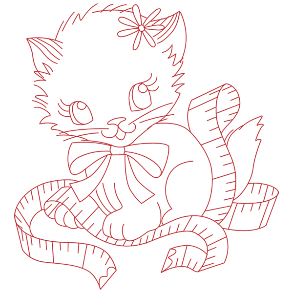Crafty Cat with Tape Measure [SVG, DXF]