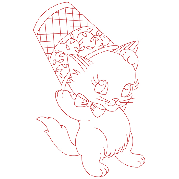 Crafty Cat with Thimble [SVG, DXF]