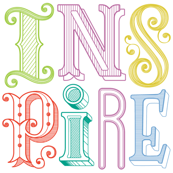 Inspire Typography Square [SVG, DXF] 1
