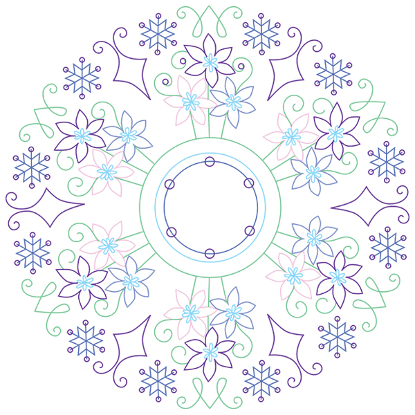 Kaleidoscope of Crocuses [SVG, DXF]