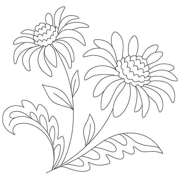 Rustic Coneflower Accent [SVG, DXF]