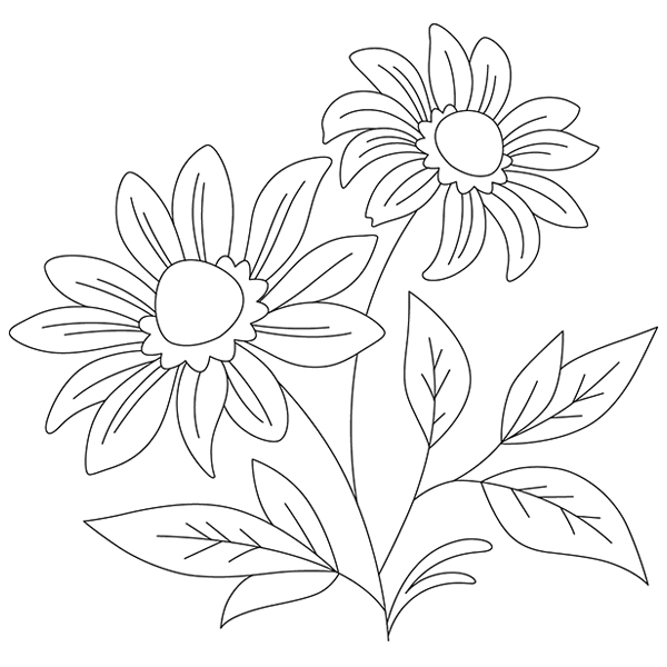 Rustic Black Eyed Susan Accent [SVG, DXF]