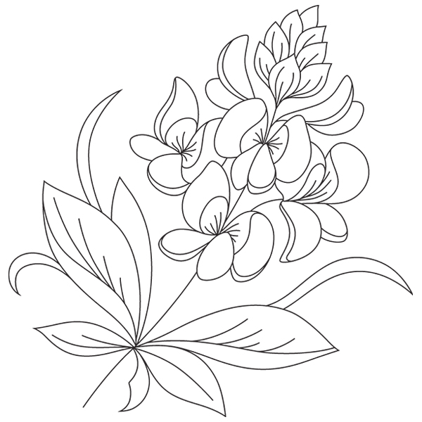 Rustic Bluebonnet Accent [SVG, DXF]