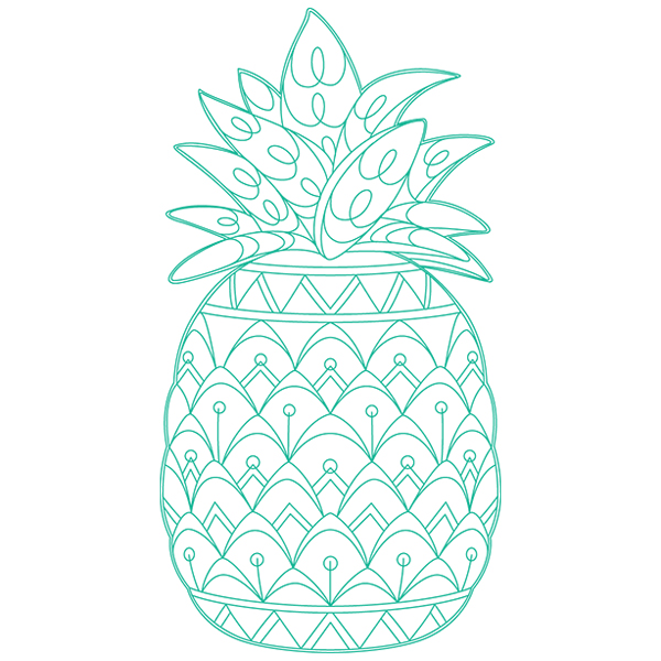 Fresh and Fruity Pineapple [SVG, DXF] 1
