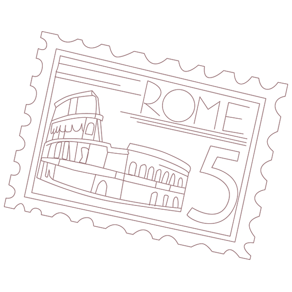 Global Stamps - Rome [SVG, DXF]
