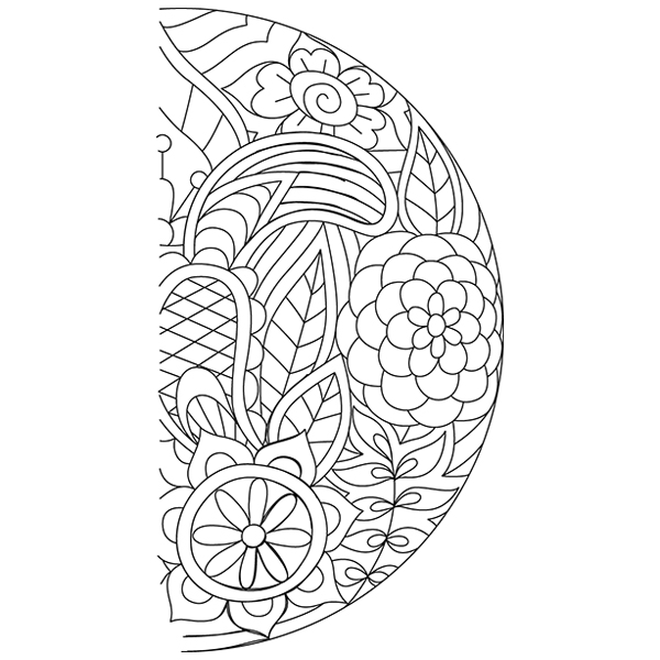 Luna - Waxing Quarter Moon [SVG, DXF]