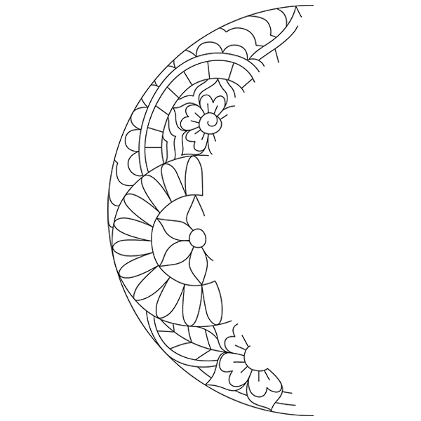 Luna - Waning Crescent Moon [SVG, DXF]