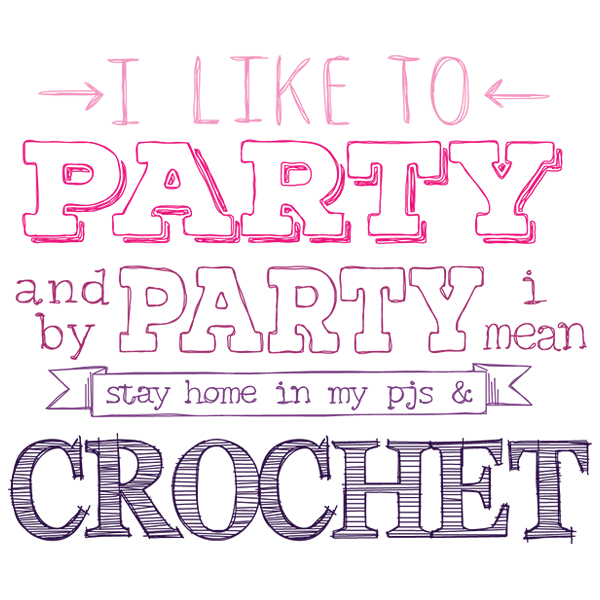 I Like to Party - Crochet [SVG, DXF]
