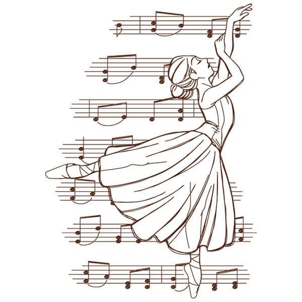 Beautiful Music - Ballerina [SVG, DXF]