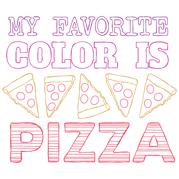 Fresh Tees - My Favorite Color Is Pizza [SVG, DXF]
