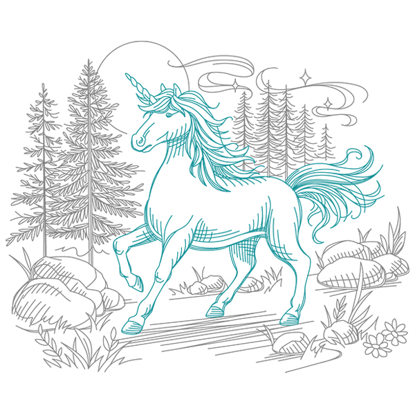 Mystic Unicorn [SVG, DXF]