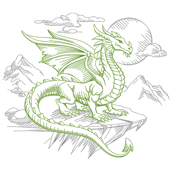 Mystic Dragon [SVG, DXF] 1